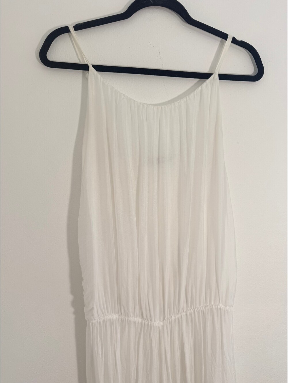 Porte a Porte White Silk Blend Wide Leg Jumpsuit S Made in Italy - Picture 12 of 12